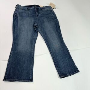 NYDJ Jeans Womens 22WBlue Stretch Zippered Pocketed Boot Cut Plus New